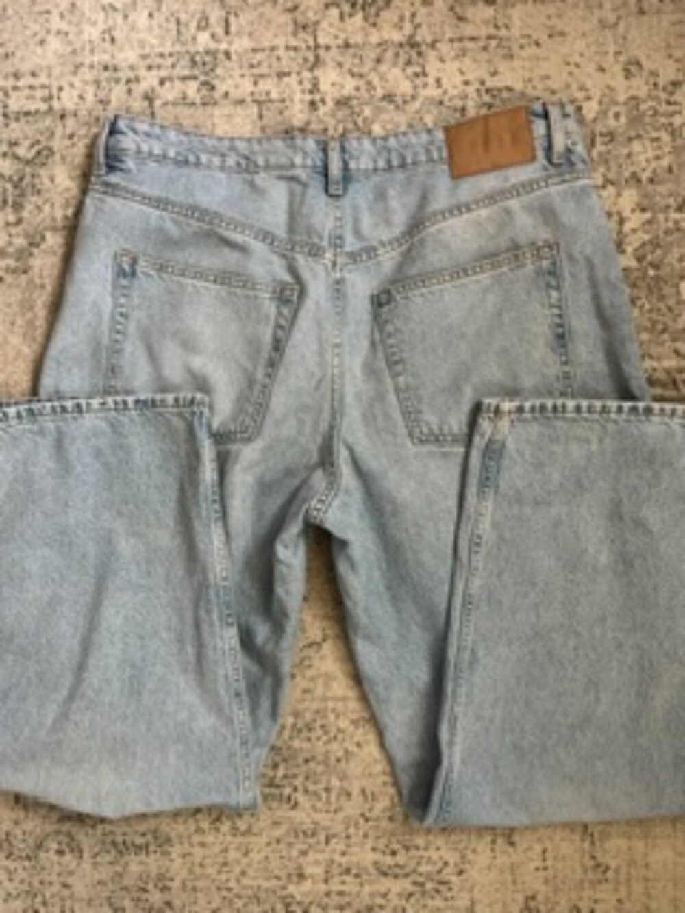 🧡3/$15 H&M &Denim Baggy Loose Fit High Waist Women's 14 - Picture 6 of 6